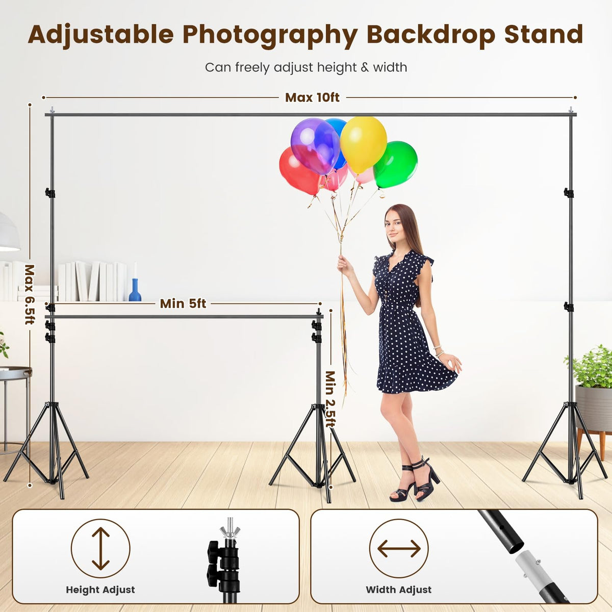 6.5 x 10ft Backdrop Support Stand Kit X329