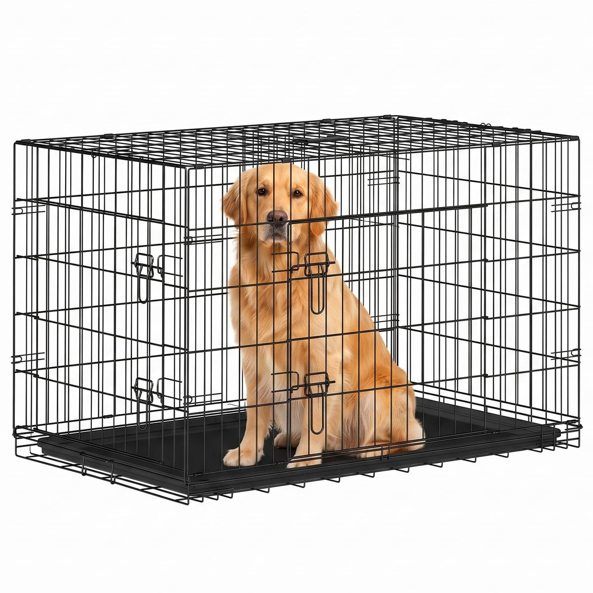 48" Double Door Crate Kennel with Divider I94304