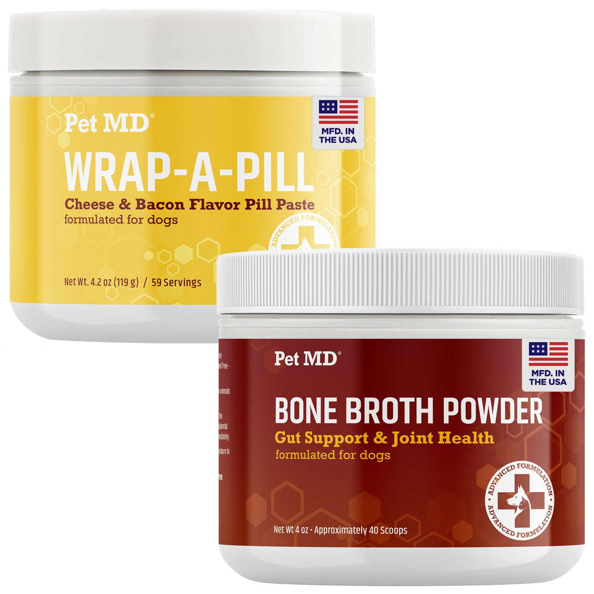 Bone Broth Powder & Wrap A Pill Cheese + Bacon Flavor W710