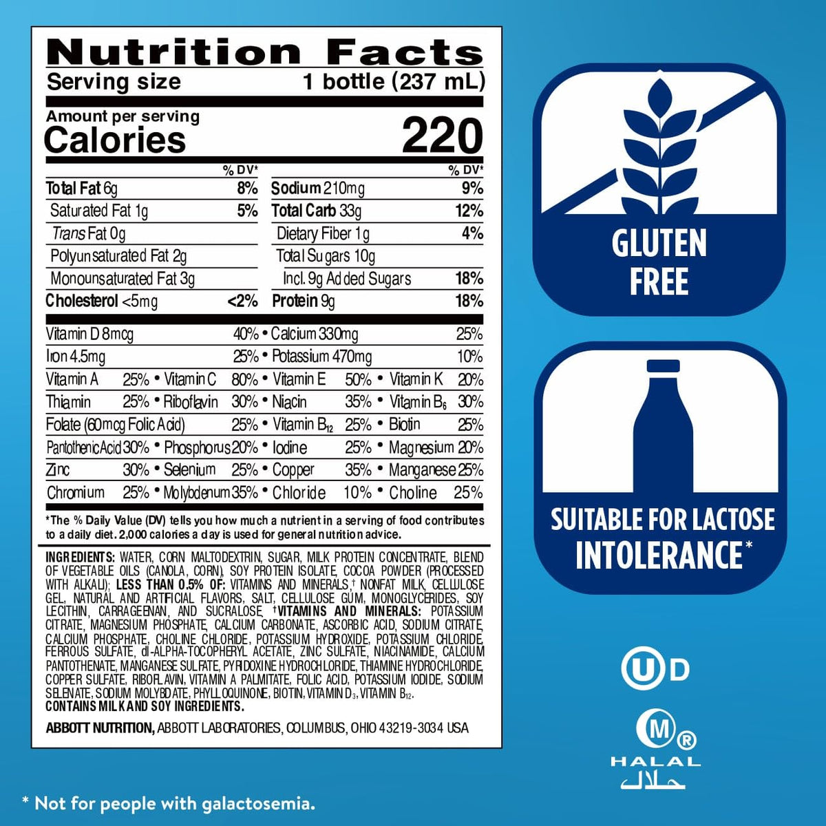Milk Chocolate Nutrition Shake 8 fl oz 16 Pack P1736