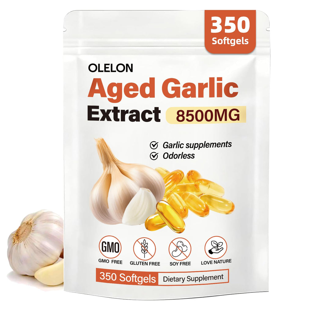 Aged Garlic Extract 350 Softgels Odorless Organic Garlic Supplement F4103