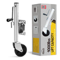 Heavy Duty Trailer Jack 1000lb 10" Sidewind Swivel with Wheel G35807