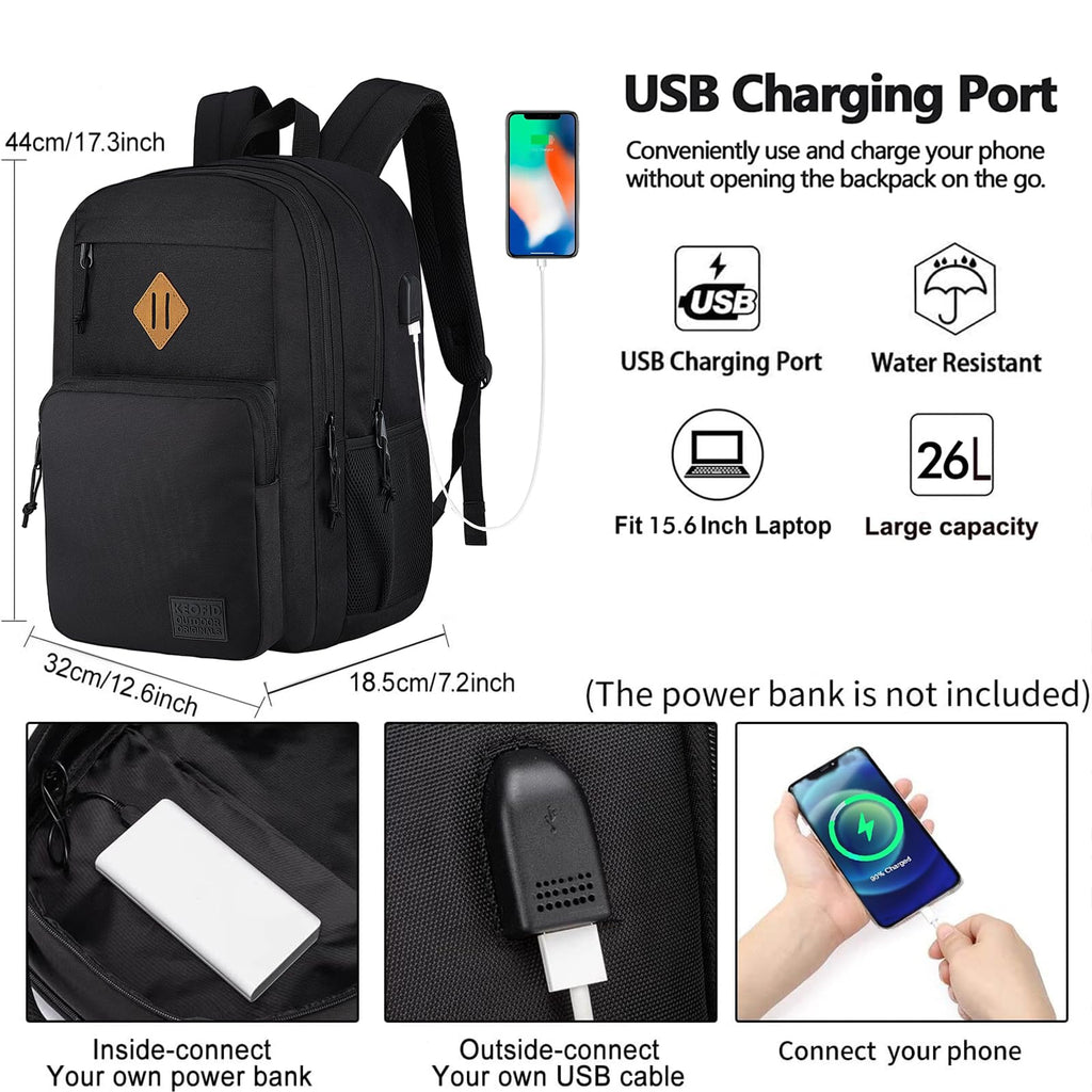 Anti Theft Laptop Backpack with USB Charging Port O502313