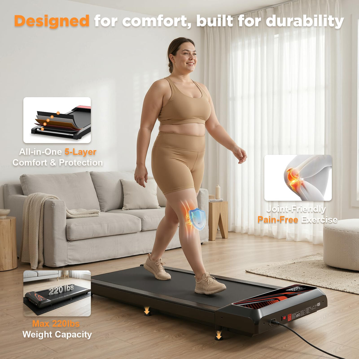 2.5HP Portable Compact Treadmill with Incline and Remote P871