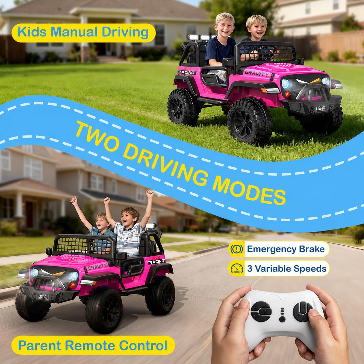 24V 2 Seater 4WD Ride On Car F66210