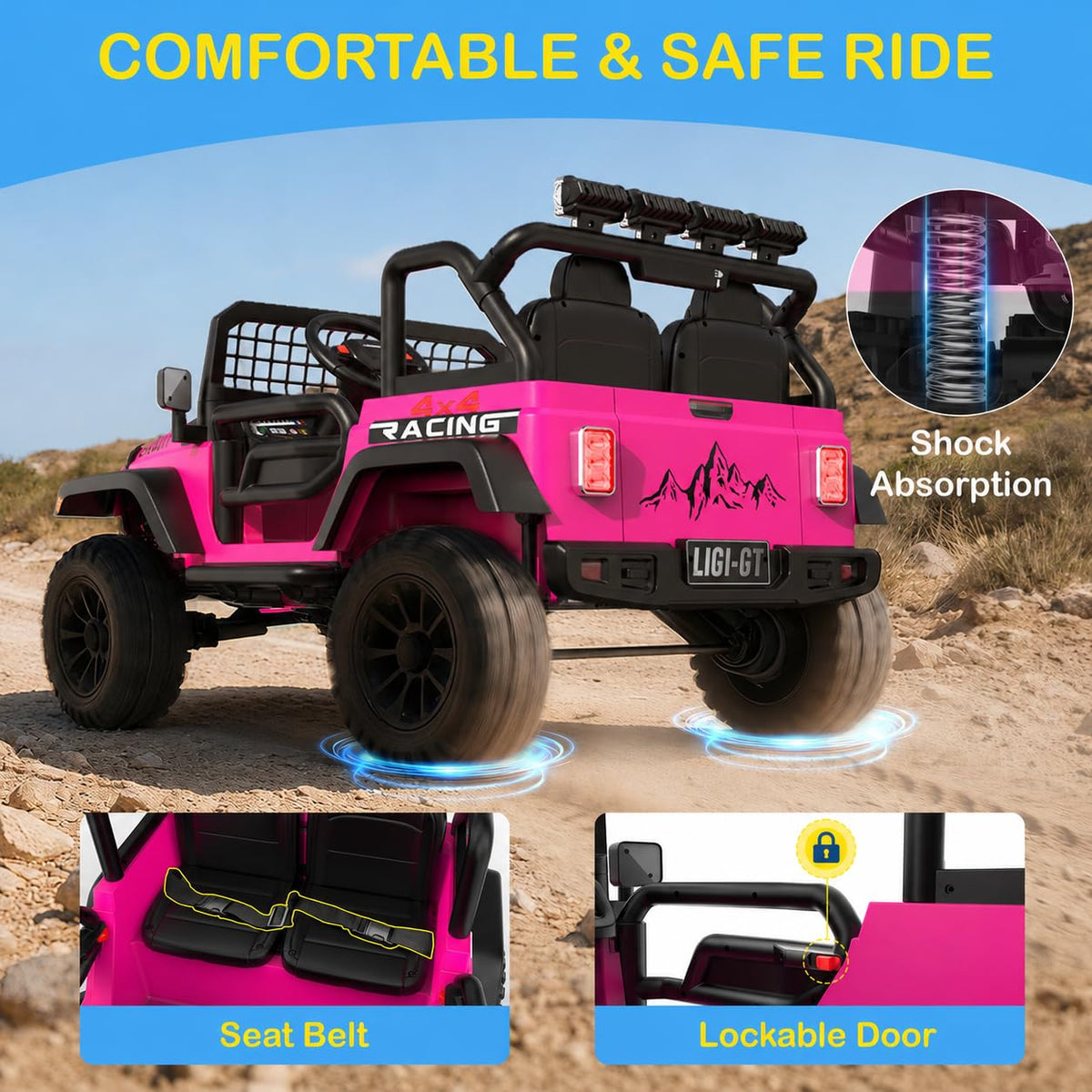 24V 2 Seater 4WD Ride On Car F66210