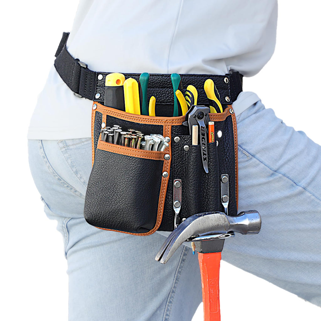 Genuine Leather Adjustable Tool Belt Pouch U321