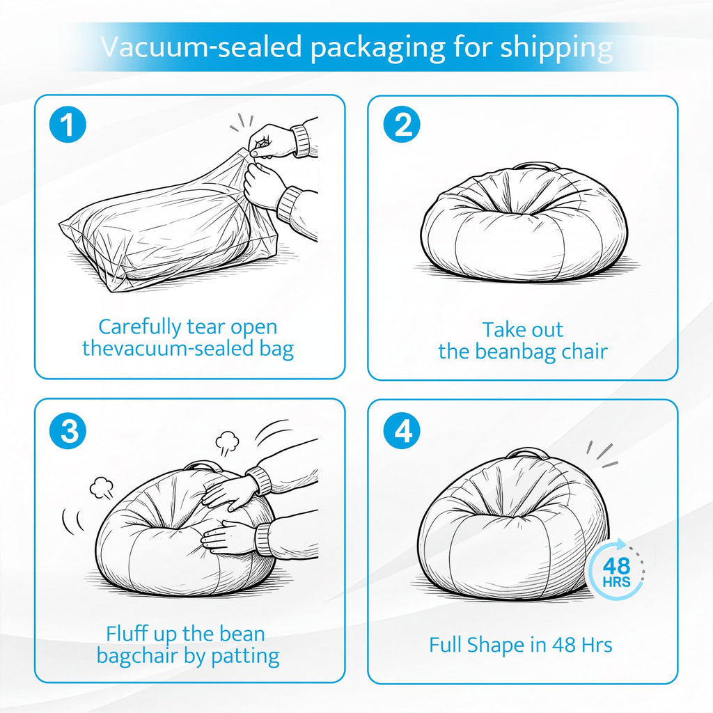Kids Bean Bag Chair with Armrests L5375