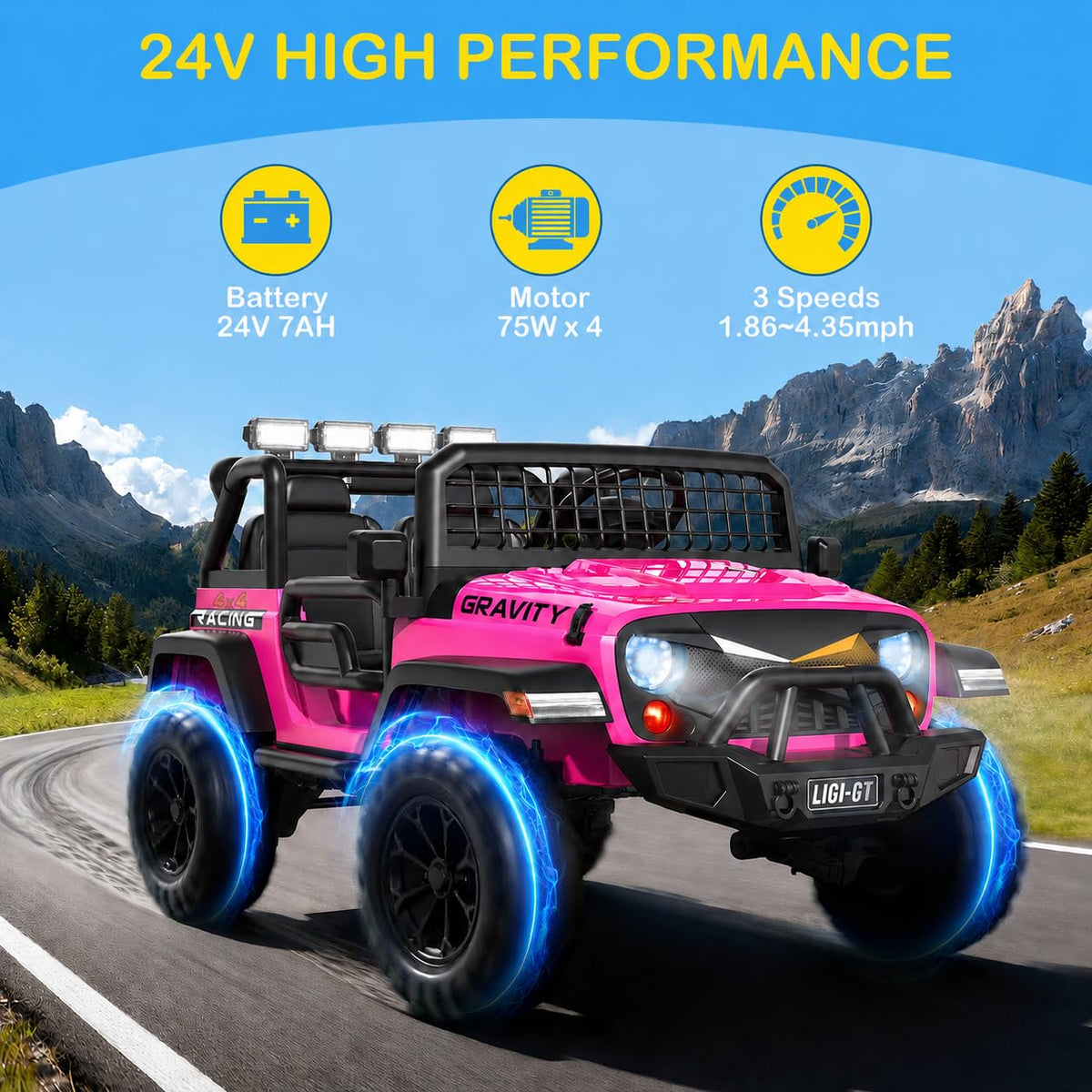 24V 2 Seater 4WD Ride On Car F66210