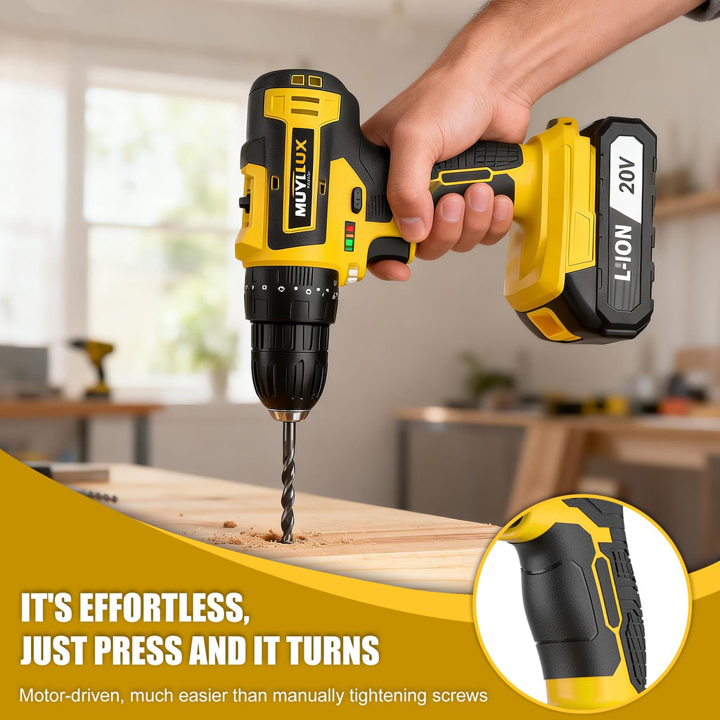 Cordless Drill Set 70PCS with Battery and Charger U9275