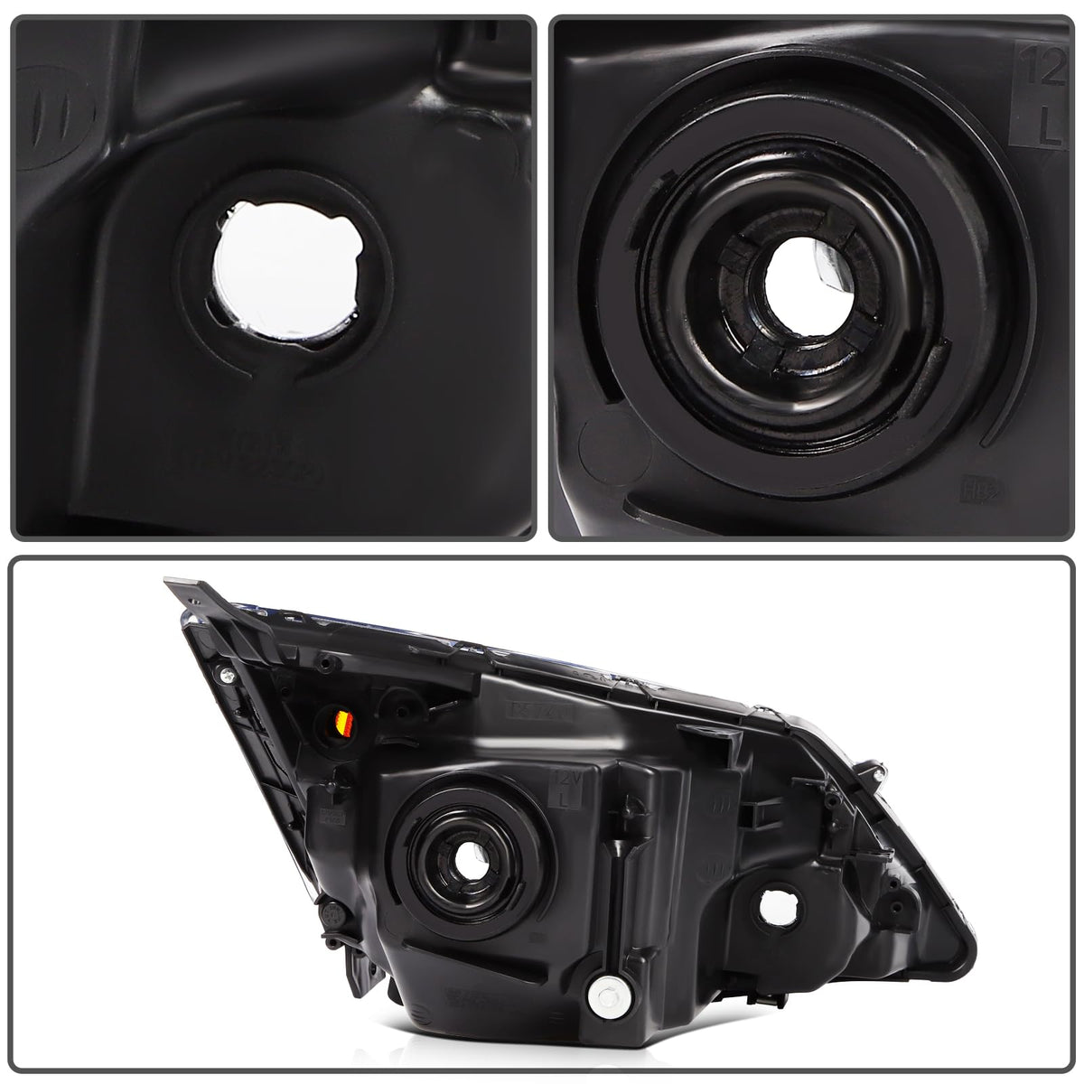 Chrome Housing Clear Corner Headlight Assembly C225