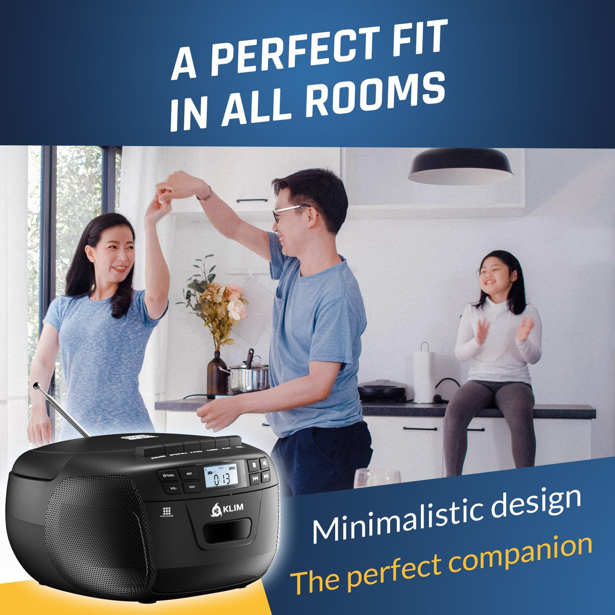 CD Cassette Player with Bluetooth Boombox I68704