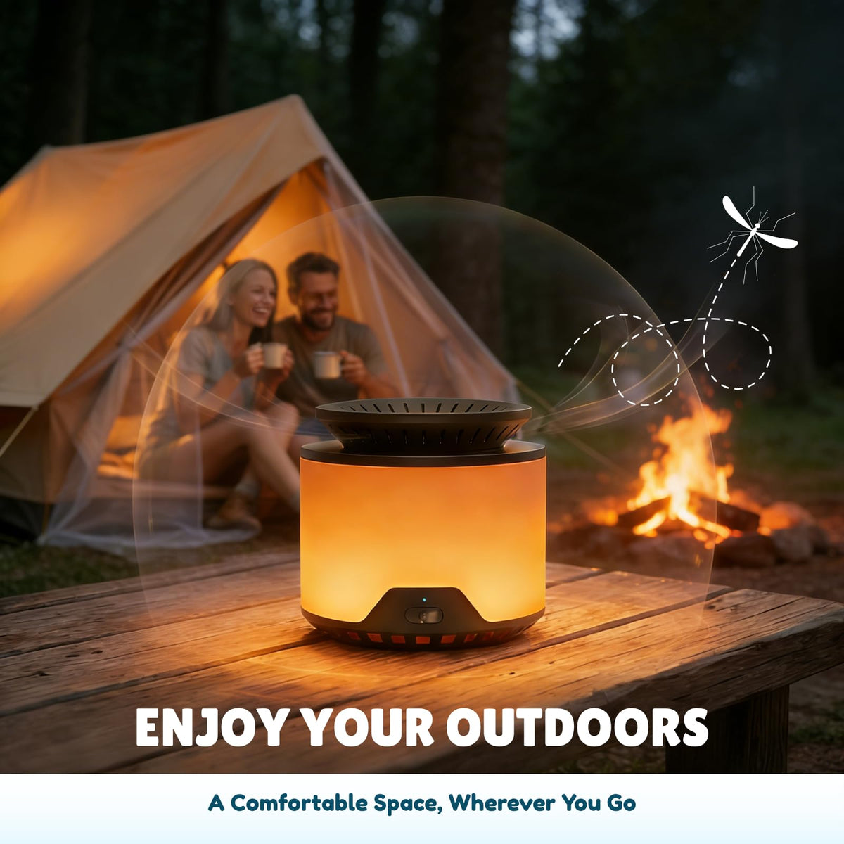 Rechargeable Mosquito Repeller 2 Pack with Citronella Geraniol Peppermint Refills A858