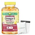 Omega-3 500 mg 180 Count Fish Oil Dietary Supplements O7969