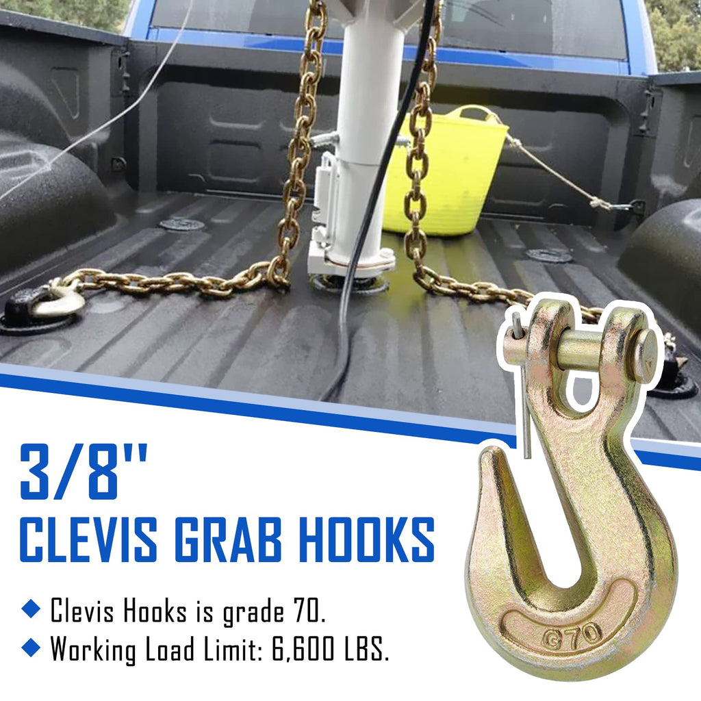 3/8" Grade 70 Forged Steel Clevis Grab Hooks U4534
