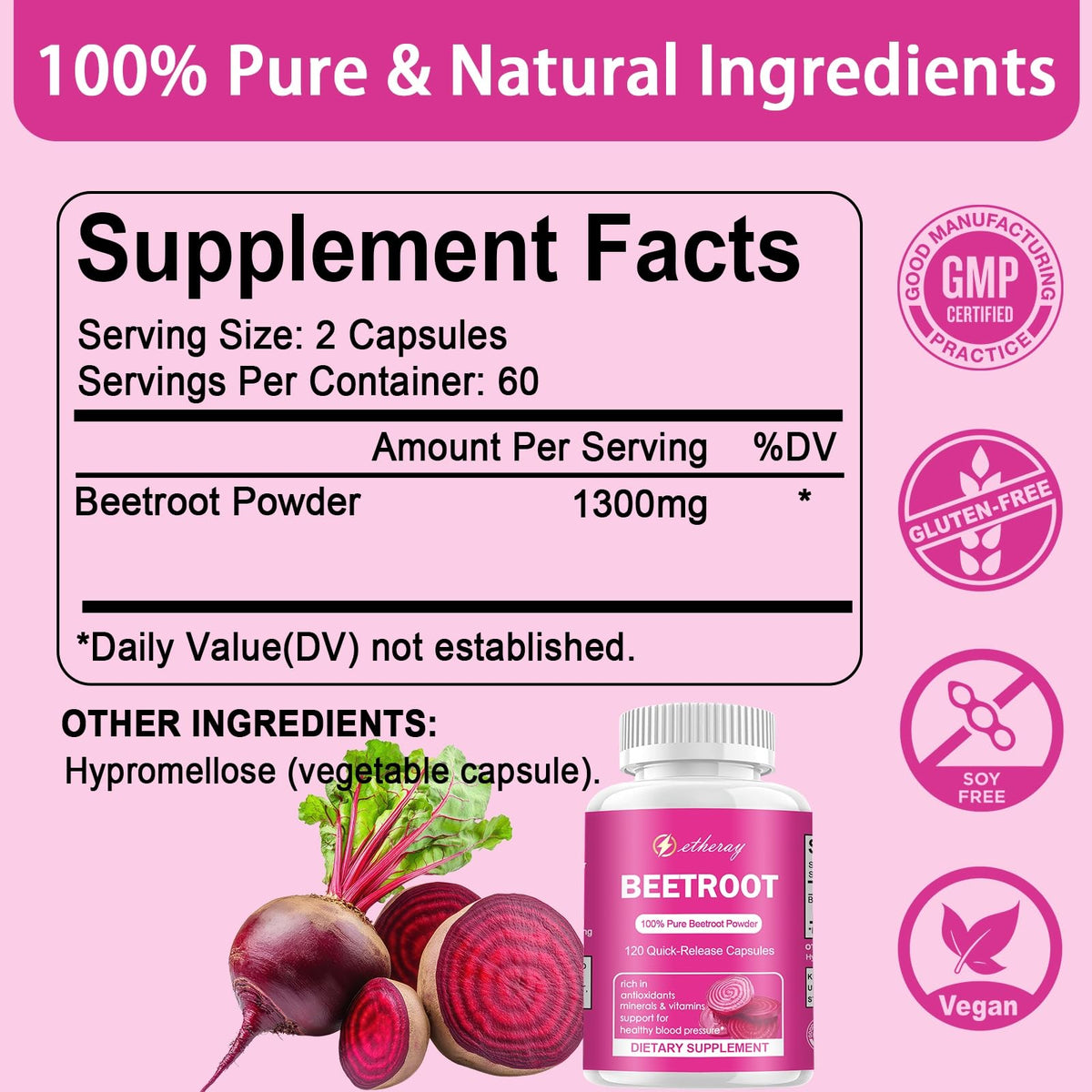 Beet Root Capsules 120 Count W770804