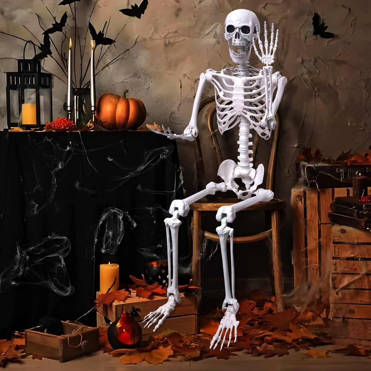 5.4Ft Posable Life Size Plastic Skeletons N918