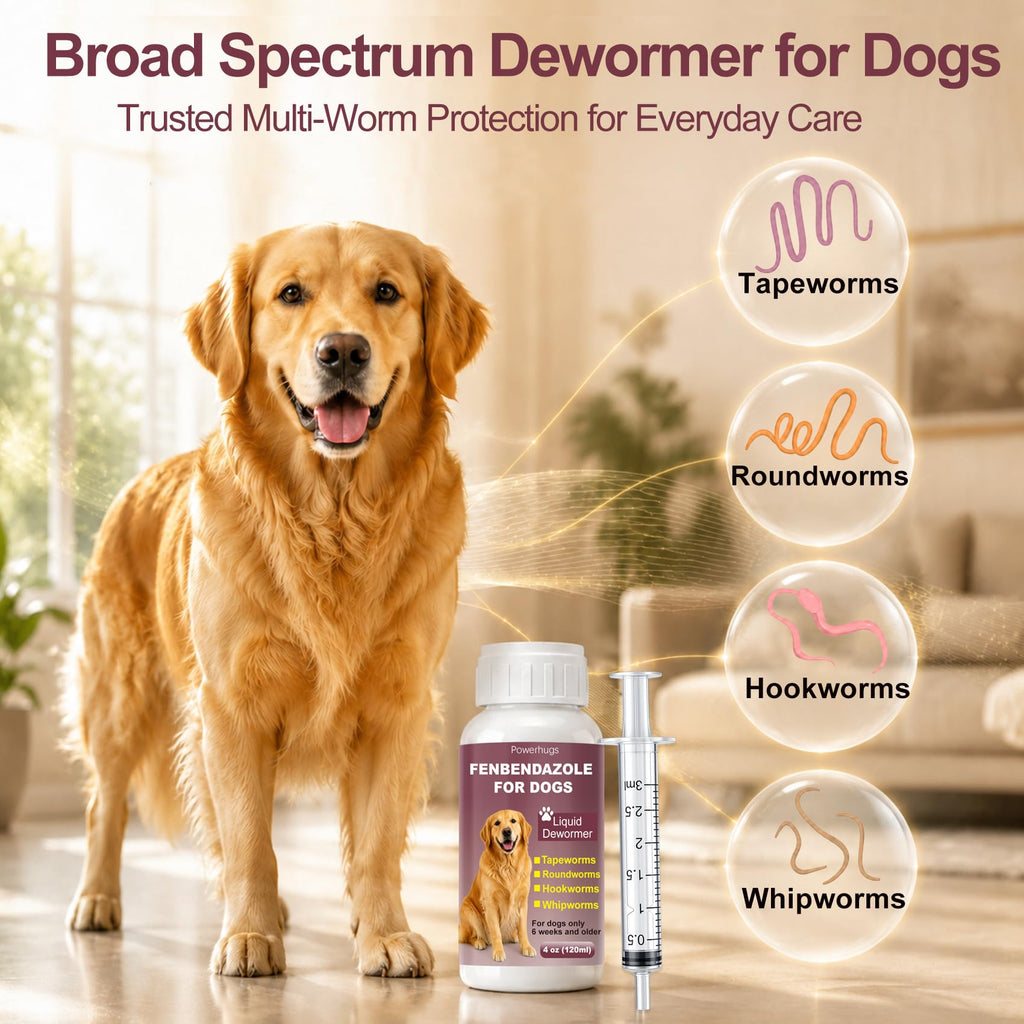 Dog Dewormer for Tapeworms, Roundworms, Hookworms and Whipworms E3202