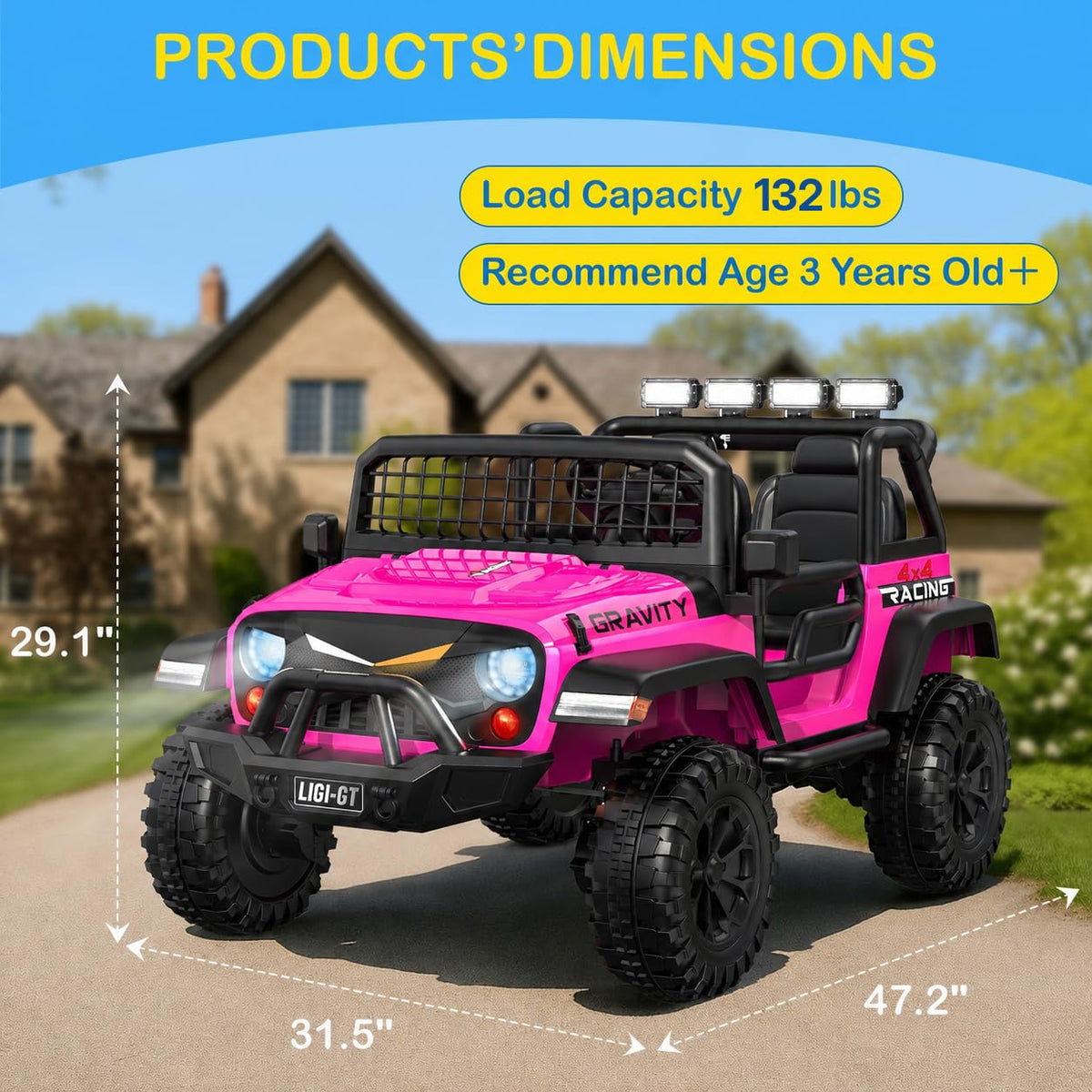 24V 2 Seater 4WD Ride On Car F66210