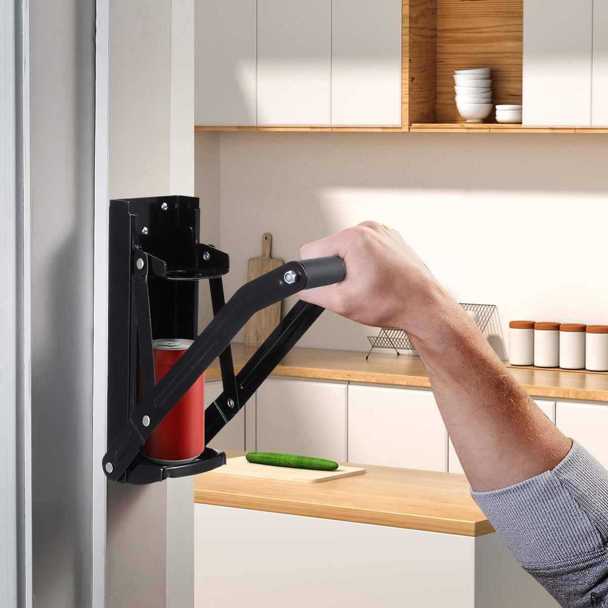 Heavy Duty Wall Mounted Can Crusher with Bottle Opener B527144