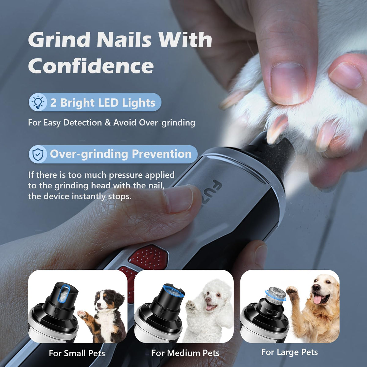 Electric Dog Nail Grinder with LED Light E824303