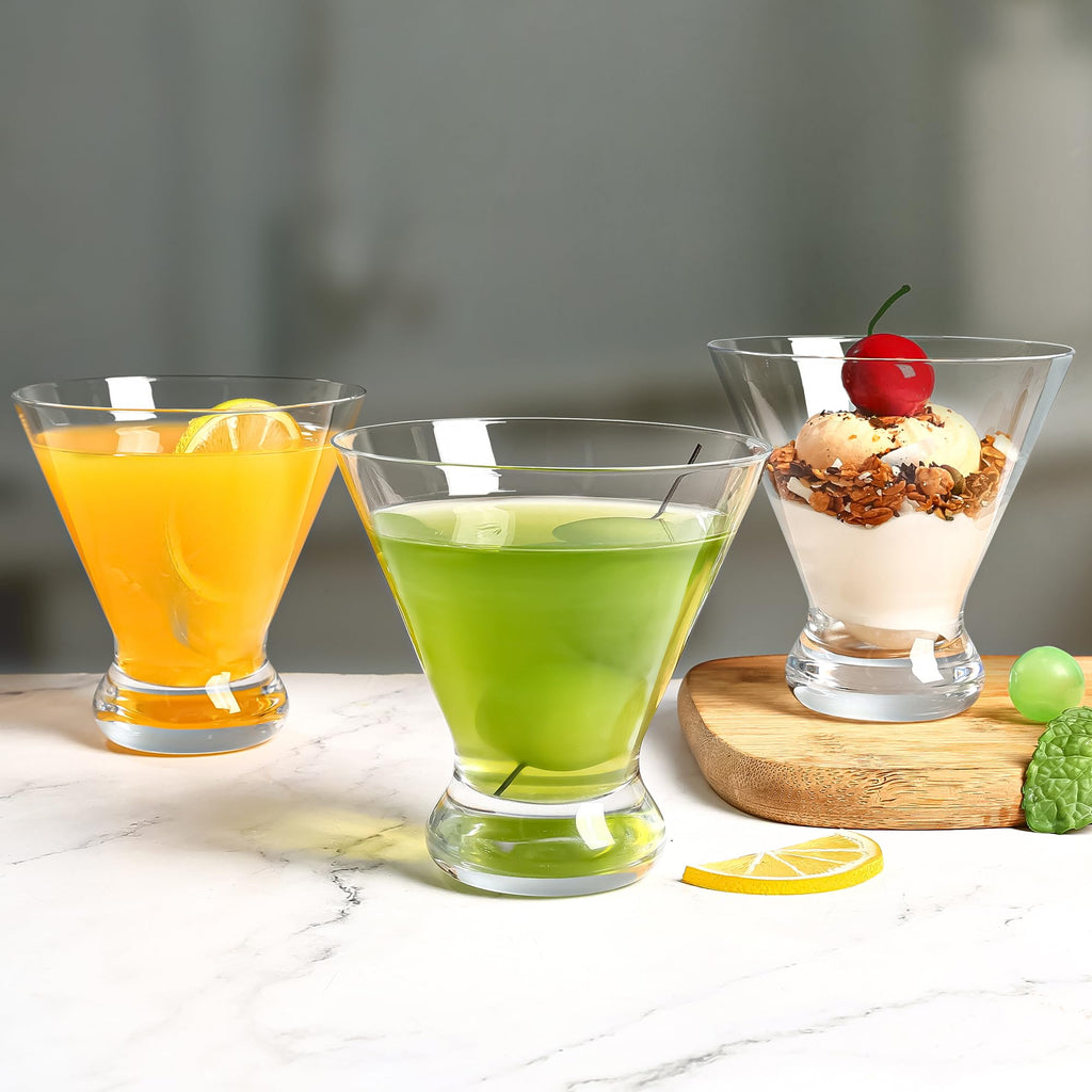 Stemless Martini Glasses Set of 12, 7.5 oz L461392