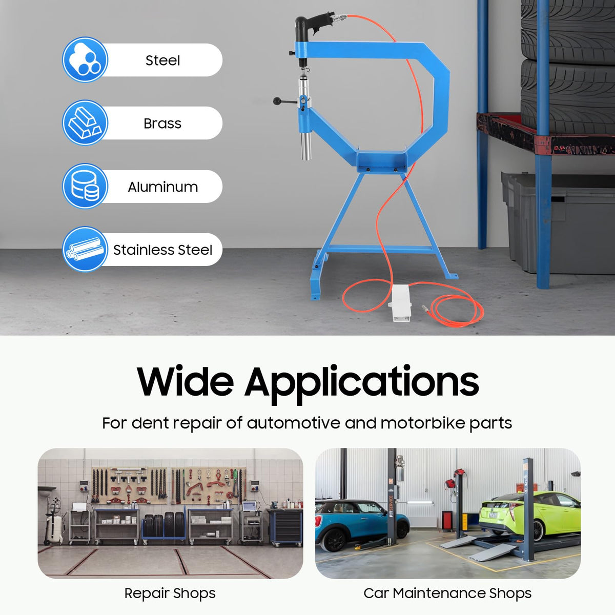 Pneumatic Planishing Hammer with Stand and Foot Pedal E374