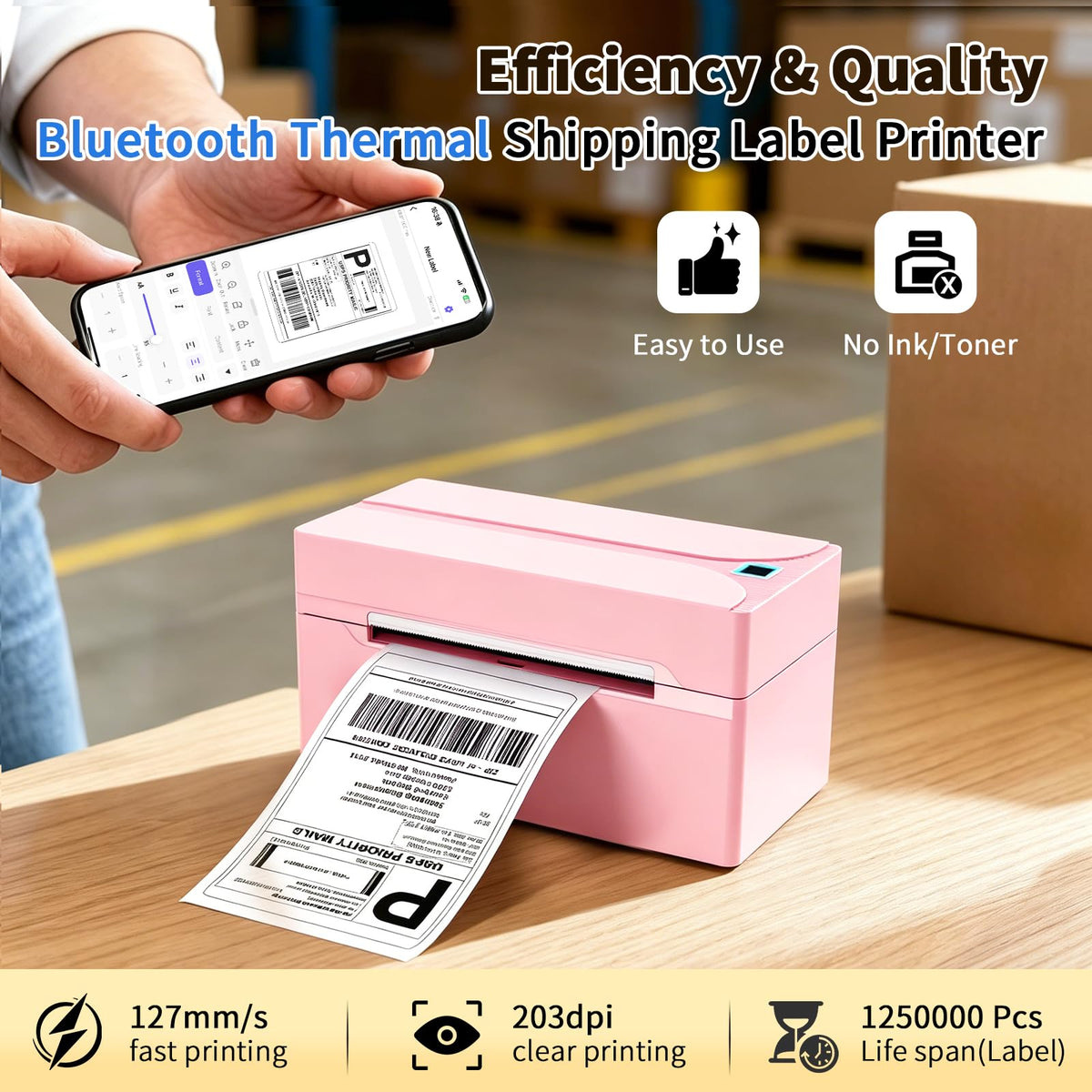 Bluetooth Thermal Label Printer U923