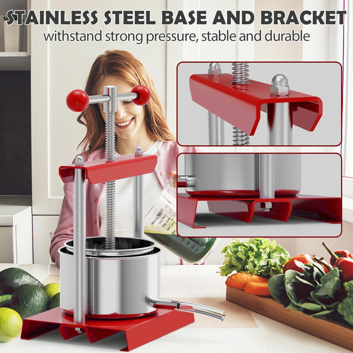 0.8 Gallon Stainless Steel Manual Press C726661