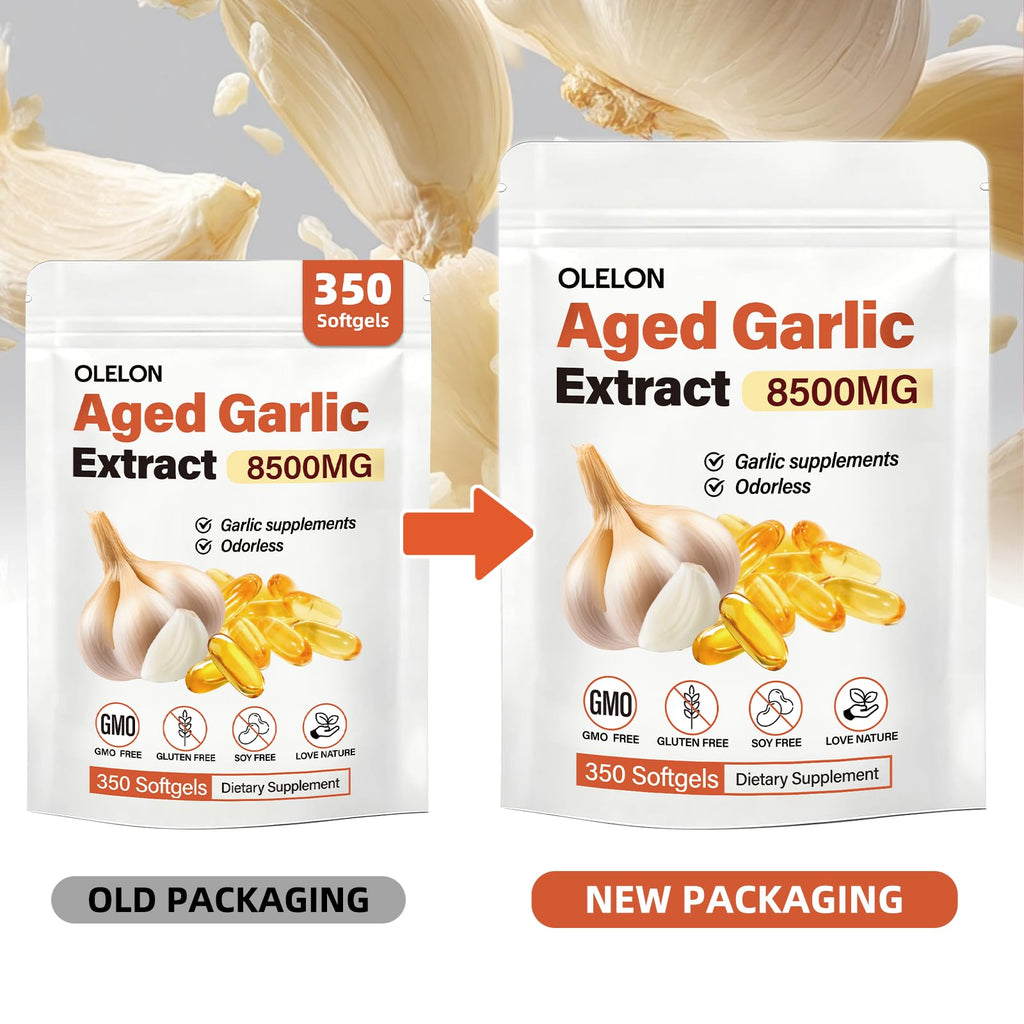 Aged Garlic Extract 350 Softgels Odorless Organic Garlic Supplement F4103