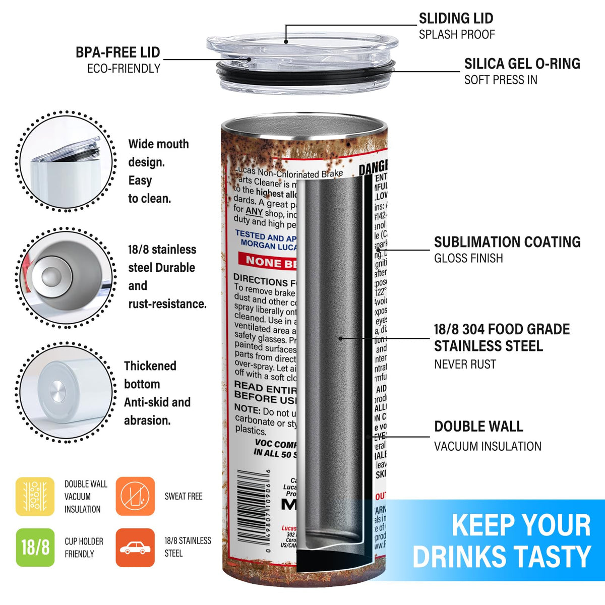 20oz Insulated Skinny Tumbler P162000