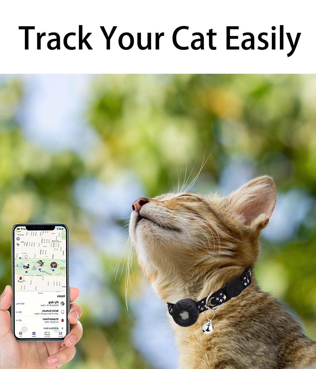 Breakaway Cat Collar with Airtag Holder X168208
