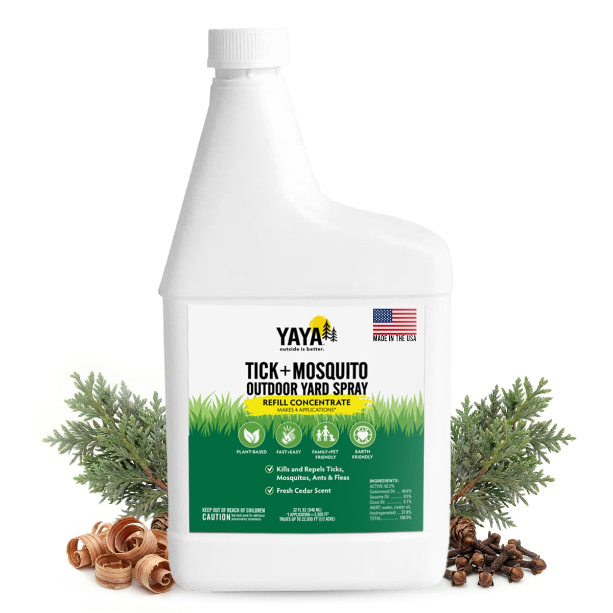 Plant-Derived Essential Oils Outdoor Yard Spray Refill Concentrate 32 oz V25704