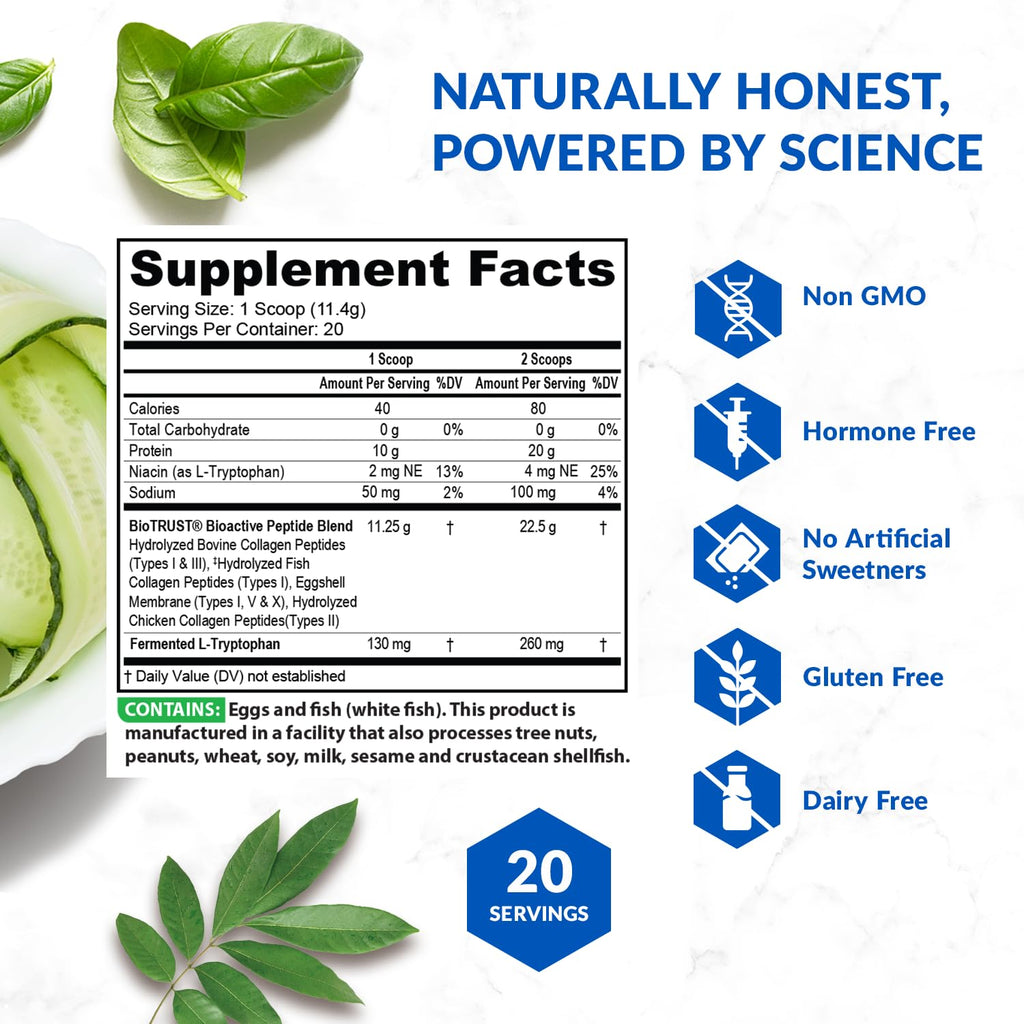 Unflavored Hydrolyzed Grass Fed Collagen Peptides Powder G640