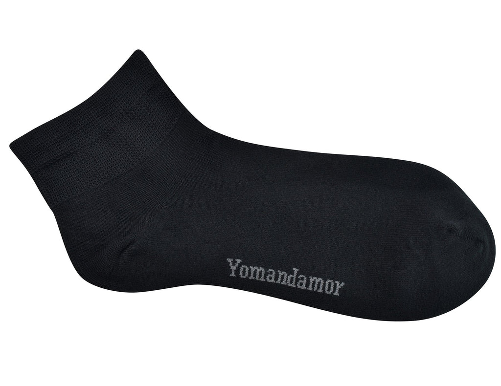 Men's 5 Pairs Non-binding Flat-Knit Ankle Socks with Seamless Toe X120