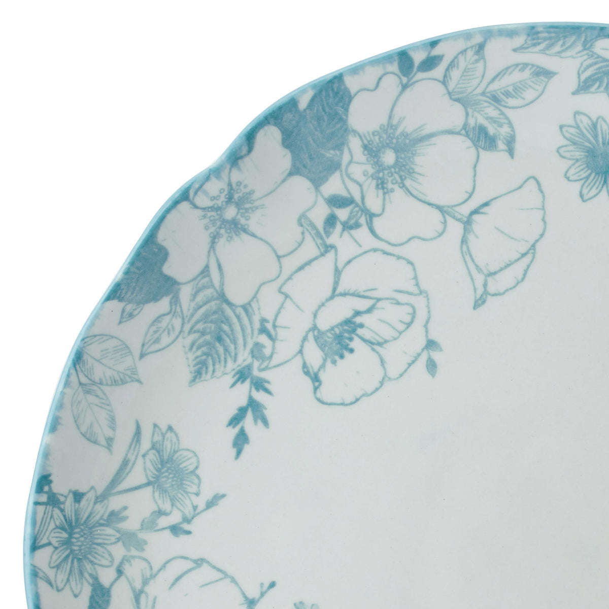 12 Piece Blue Floral Dinnerware Set Y8775