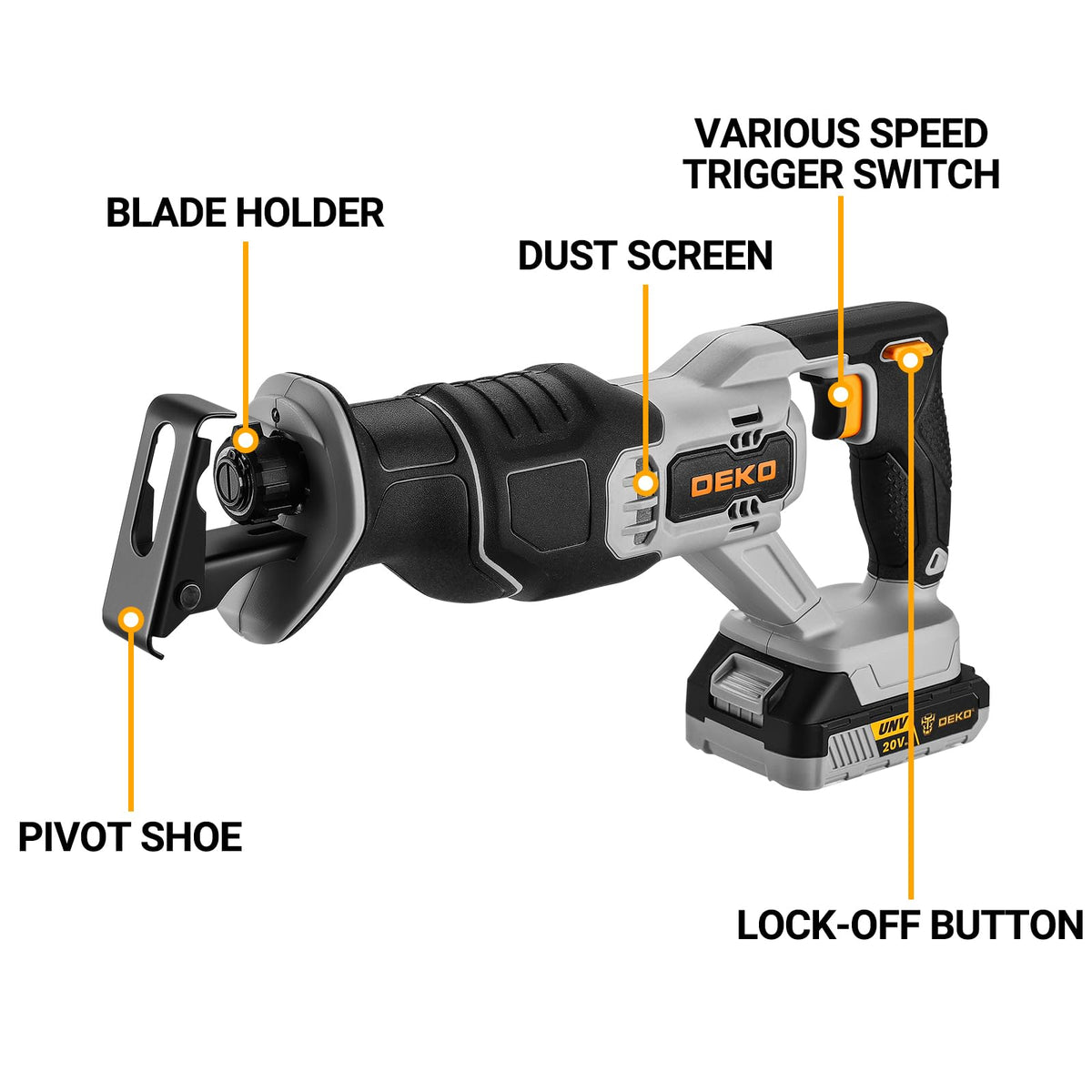 20V Cordless Reciprocating Saw with Battery and Charger T721514