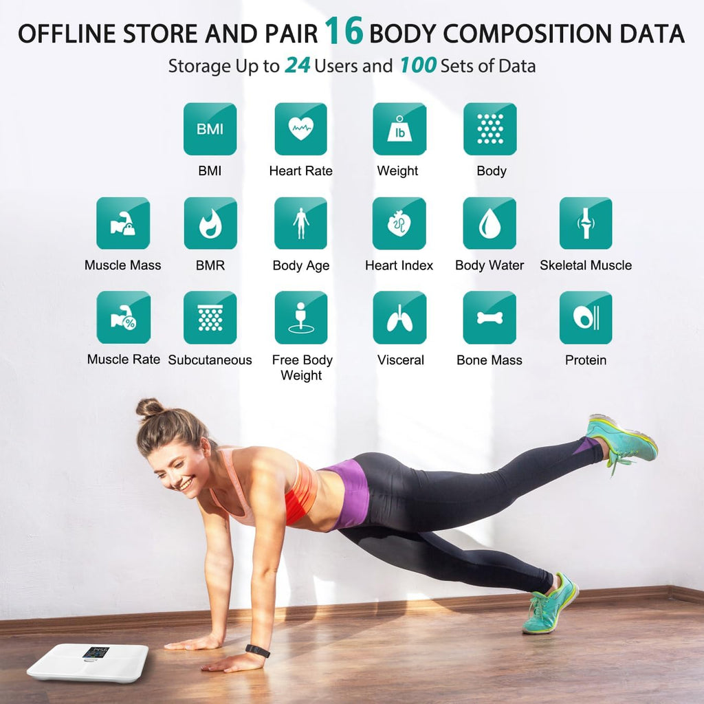 Smart Bathroom Scale for Body Weight and Fat I81222