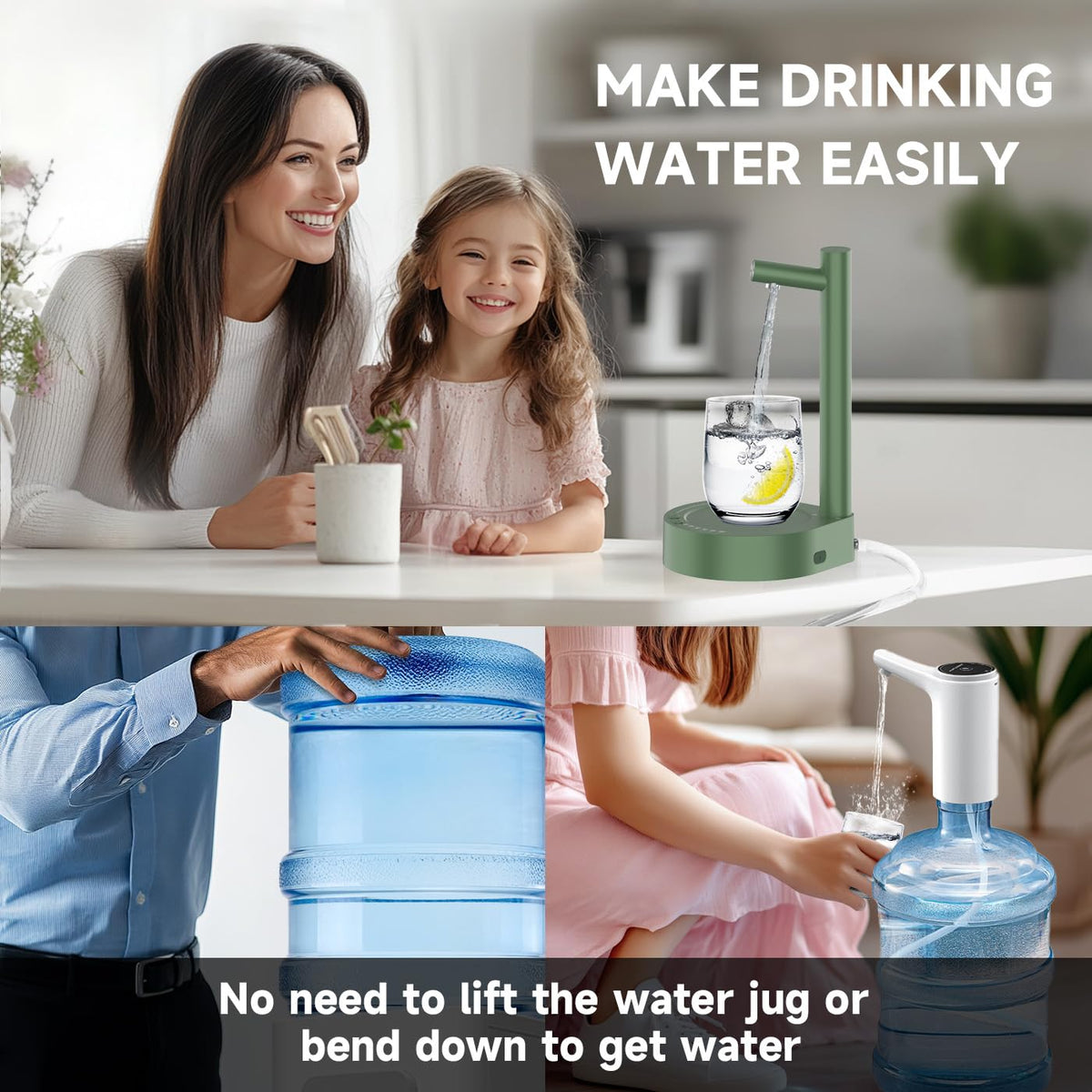 Desktop 5 Gallon Water Dispenser with USB-C Charging K137702