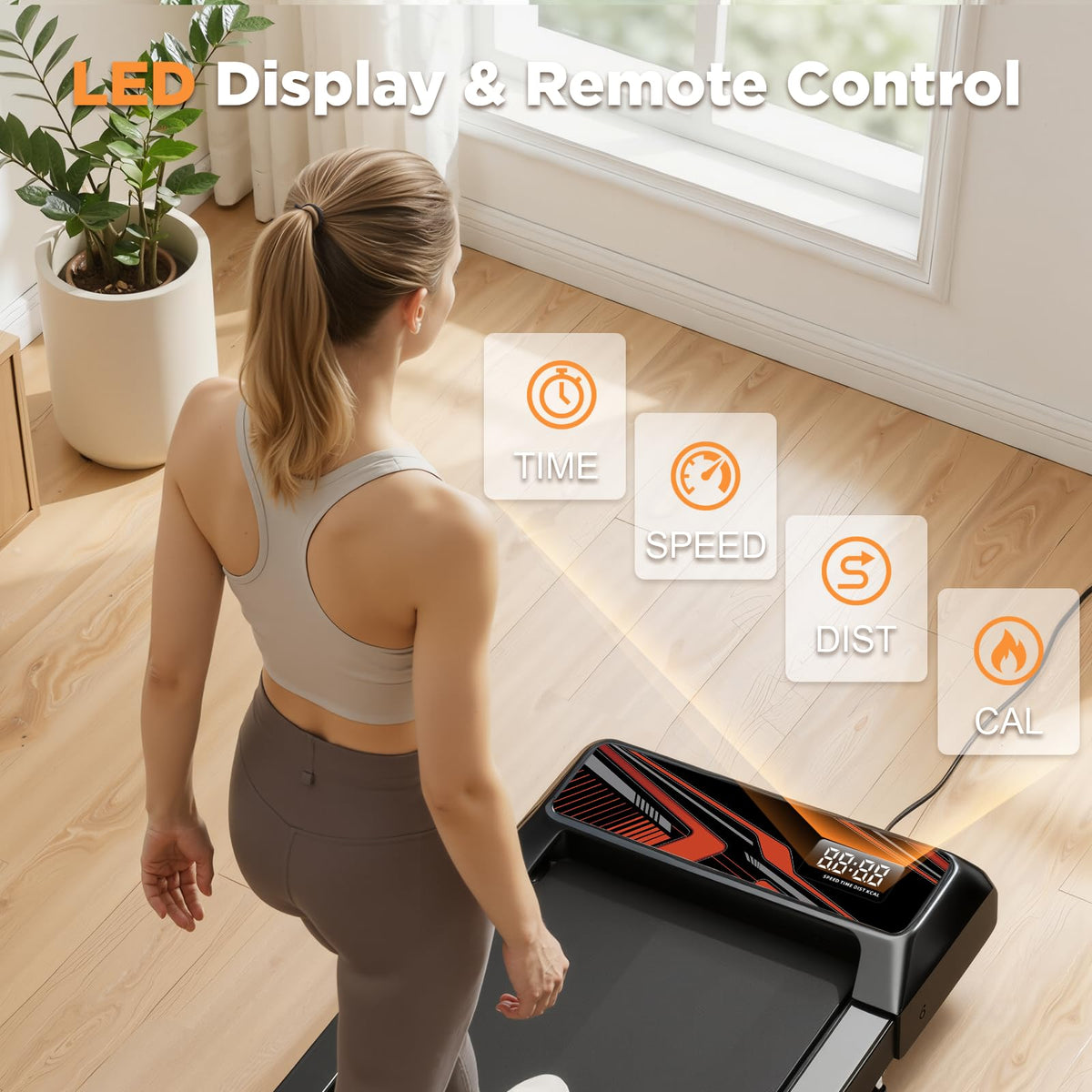 2.5HP Portable Compact Treadmill with Incline and Remote P871