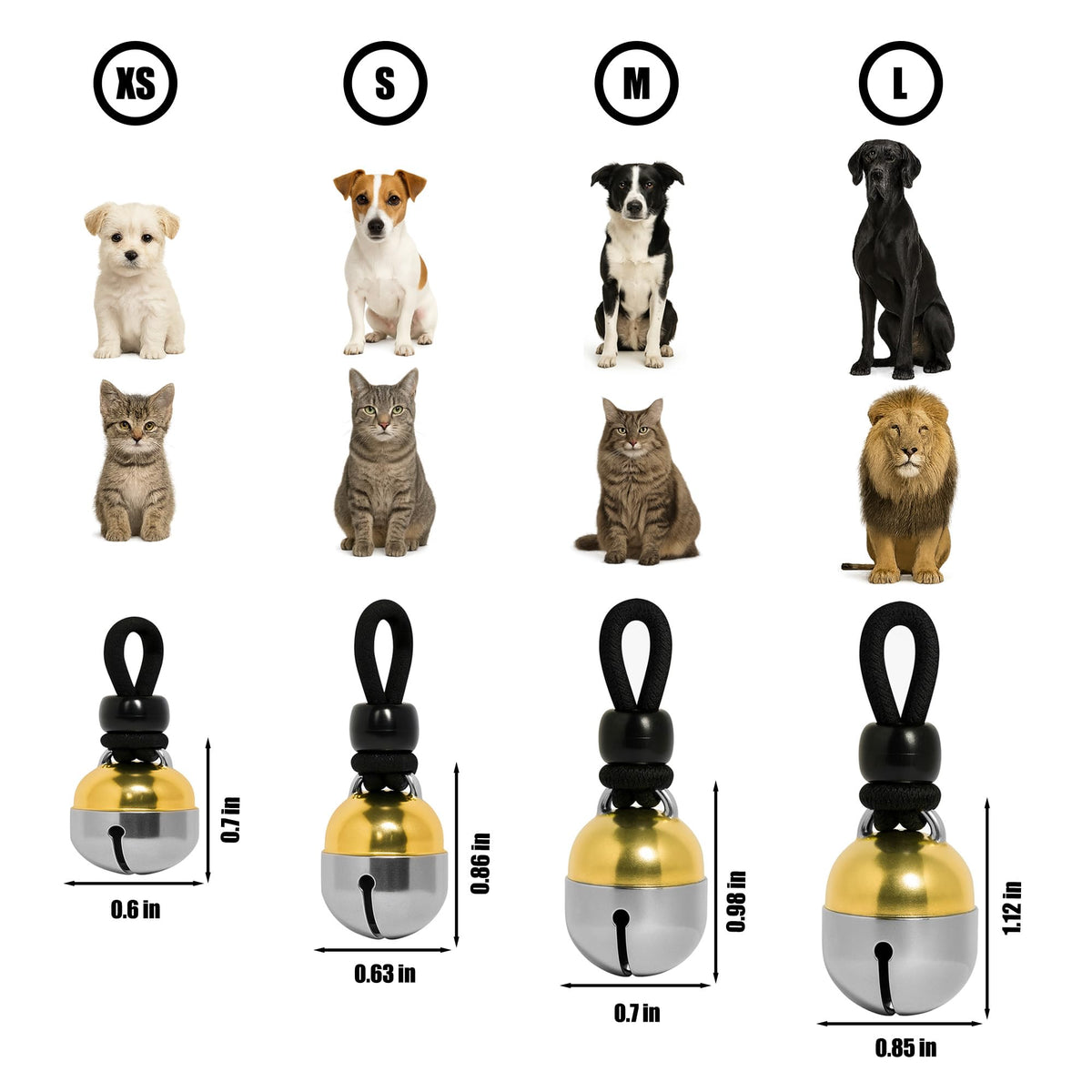 Extra Loud Collar Bell for Cat or Dog W3419