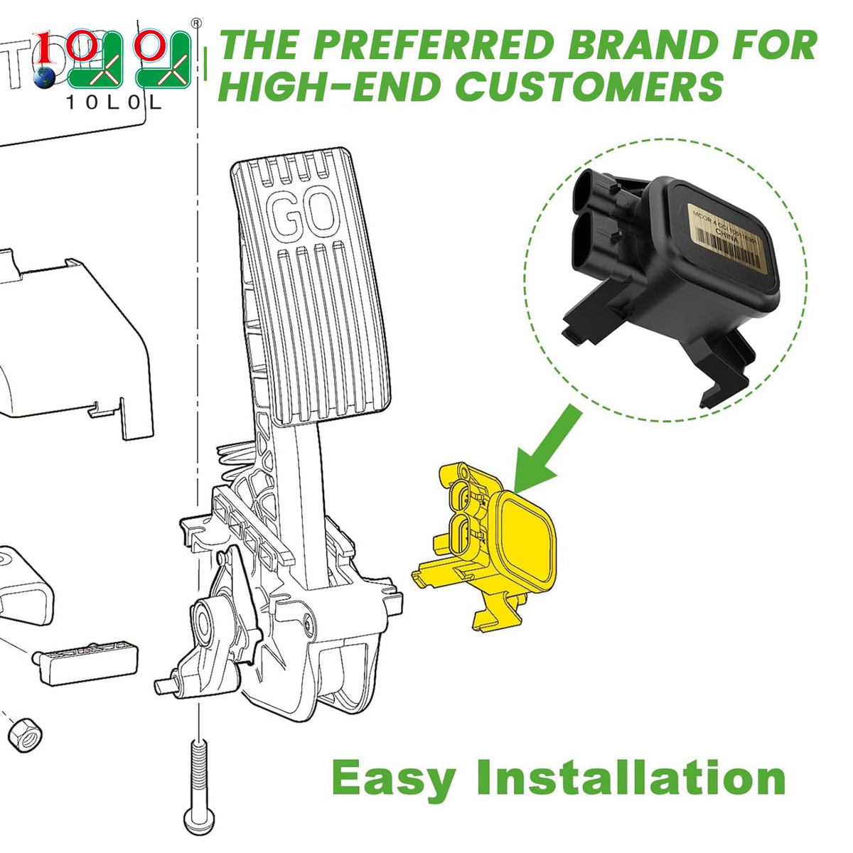 Throttle Potentiometer for Golf Cart K806
