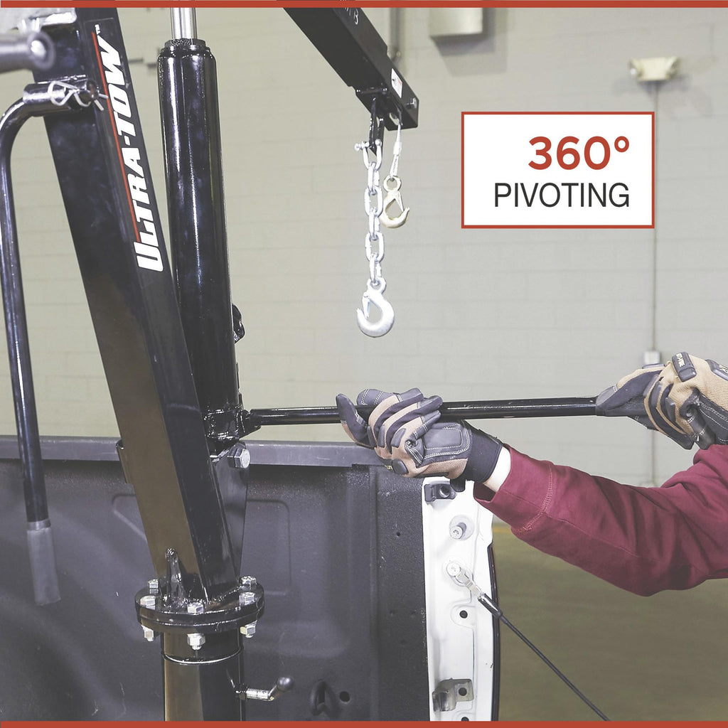 Hydraulic Pickup Truck Crane with Hand Winch 2000-Lb. Capacity H60811