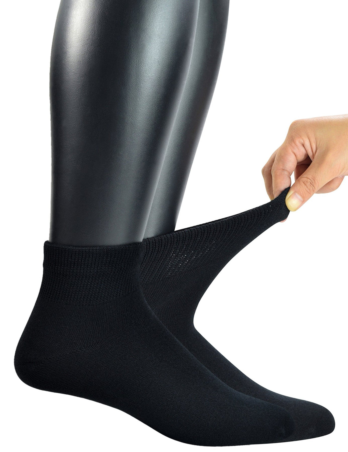 Men's 5 Pairs Non-binding Flat-Knit Ankle Socks with Seamless Toe X120