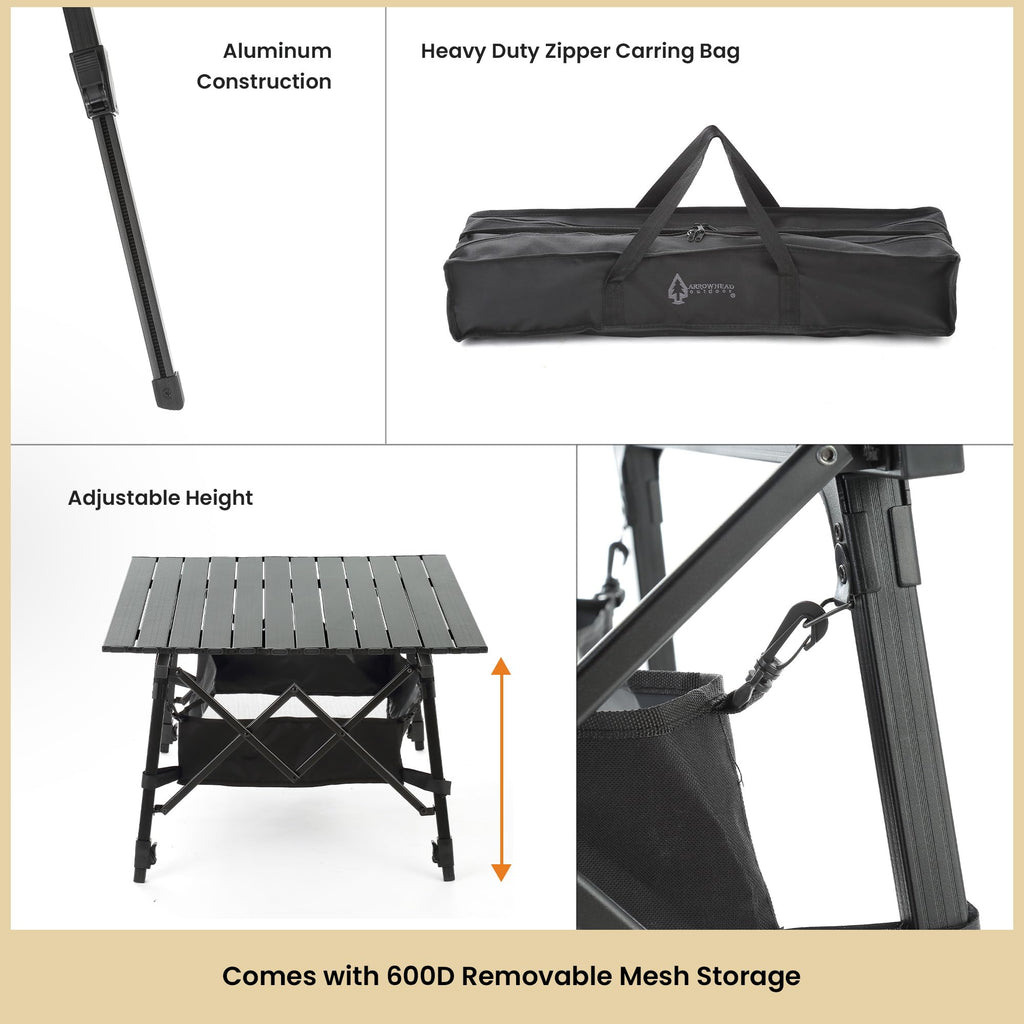 39 in Aluminum Folding Camp Table P848978