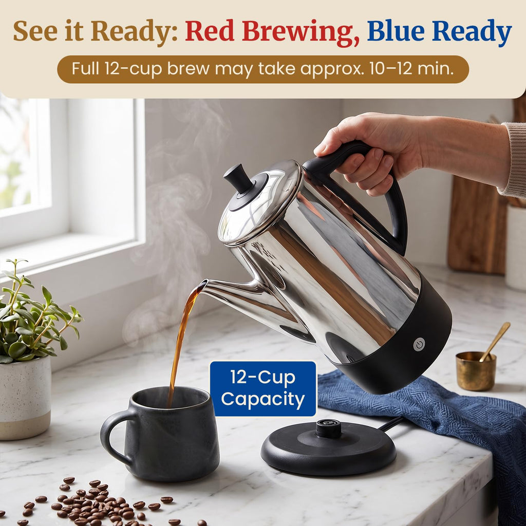 12-Cup Electric Coffee Percolator X237927