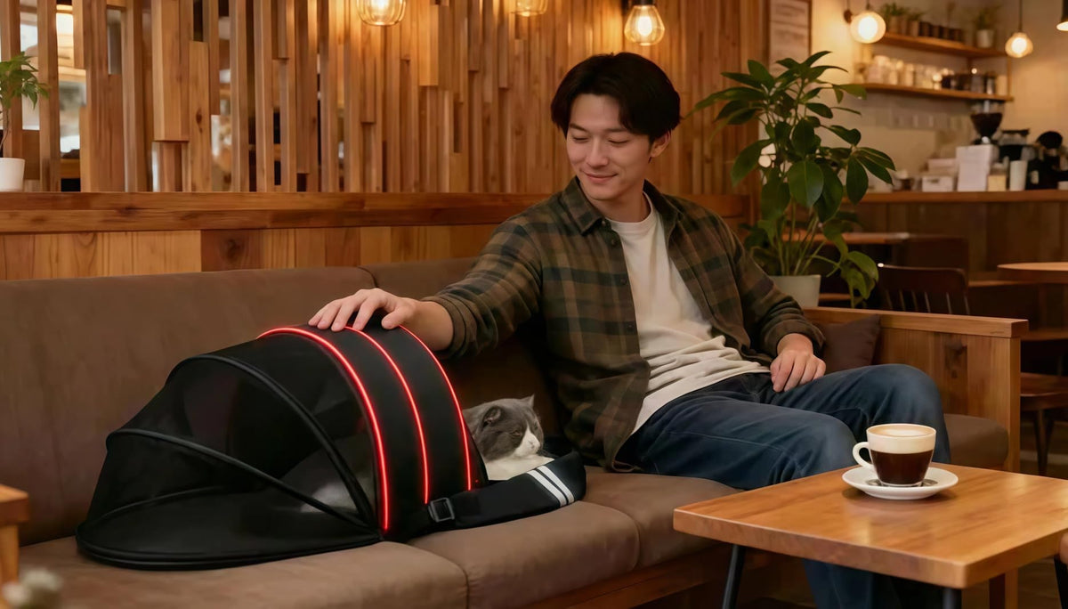 Expandable Dog Backpack Carrier with Breathable Front Opening-Black I214550