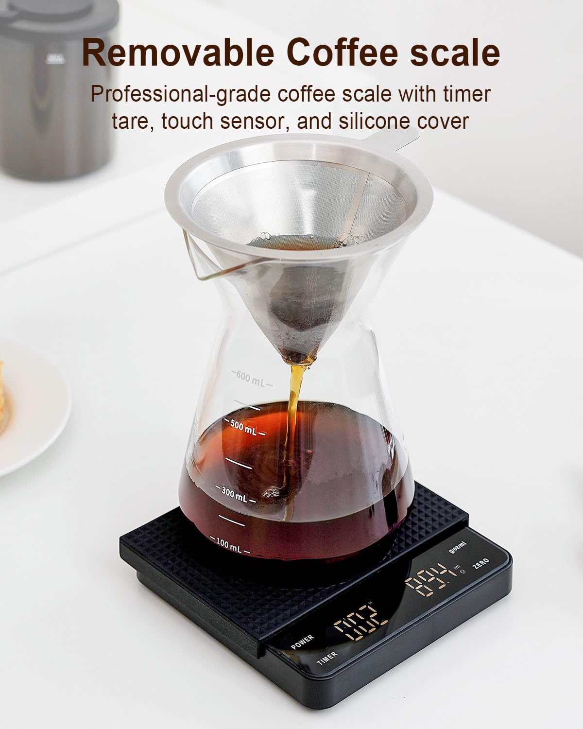 Electric Conical Burr Coffee Grinder with Scale F9655