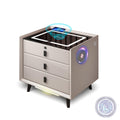 White 3 Drawer Smart Nightstand with Wireless Charging Y2503