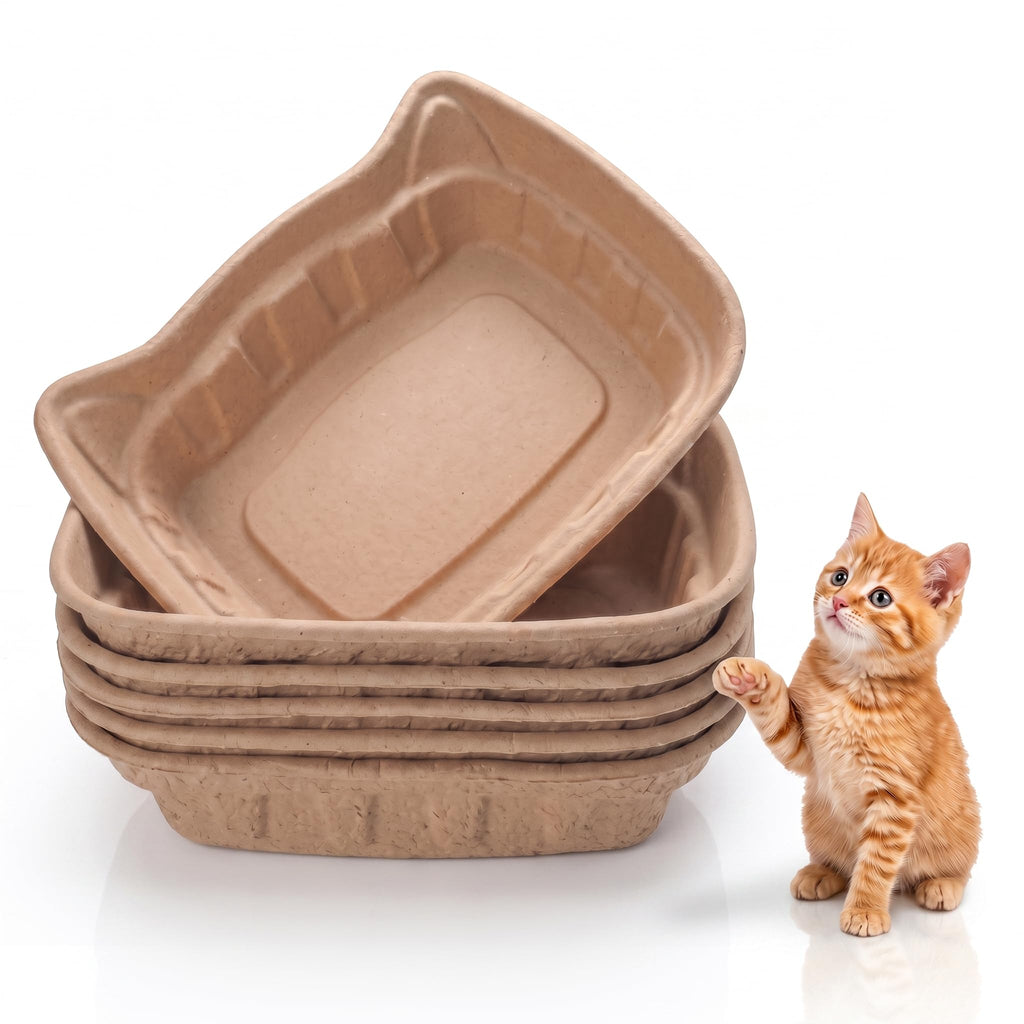 6 Pack Jumbo Disposable Kitten Litter Box N568